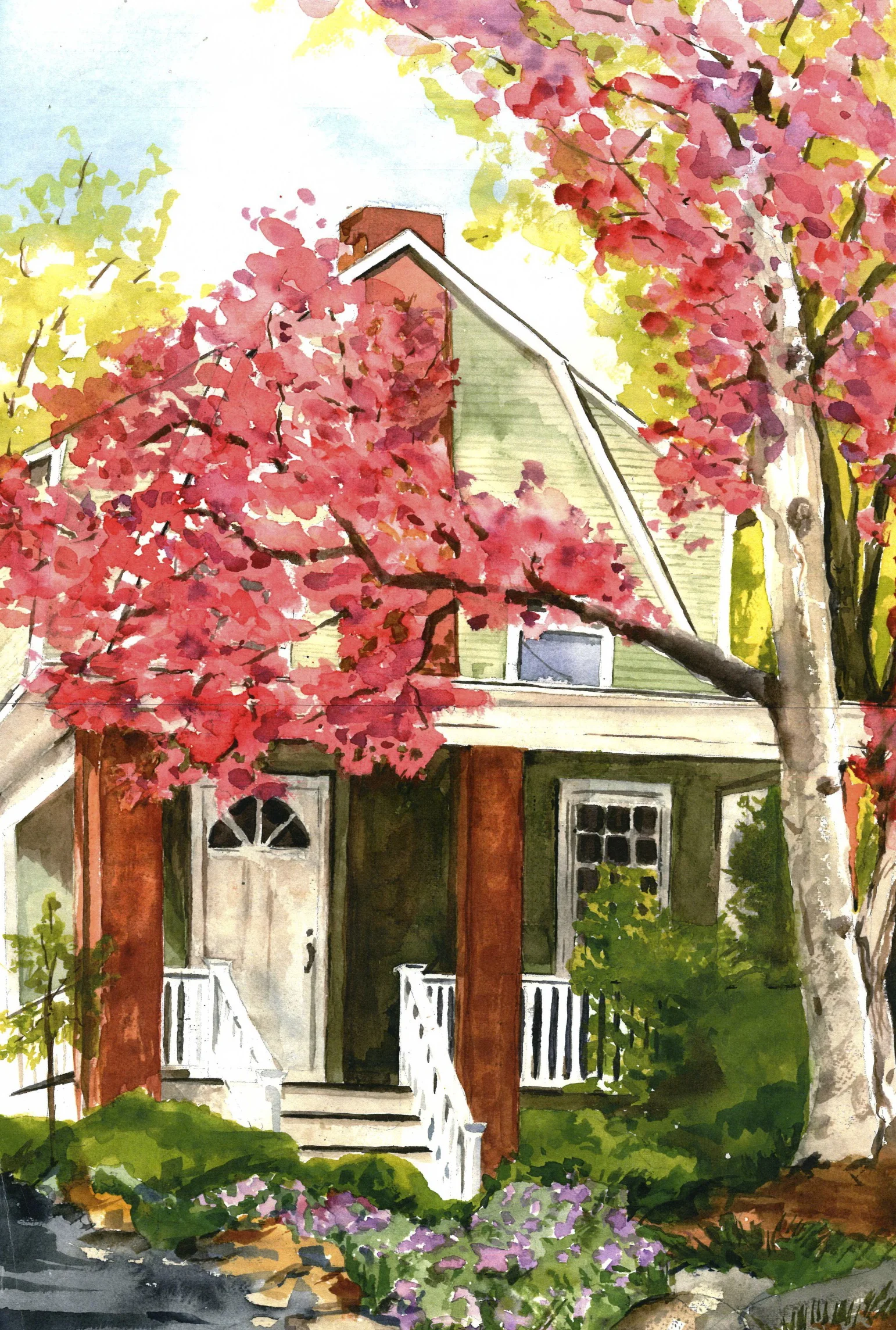 Erie Road House in Spring