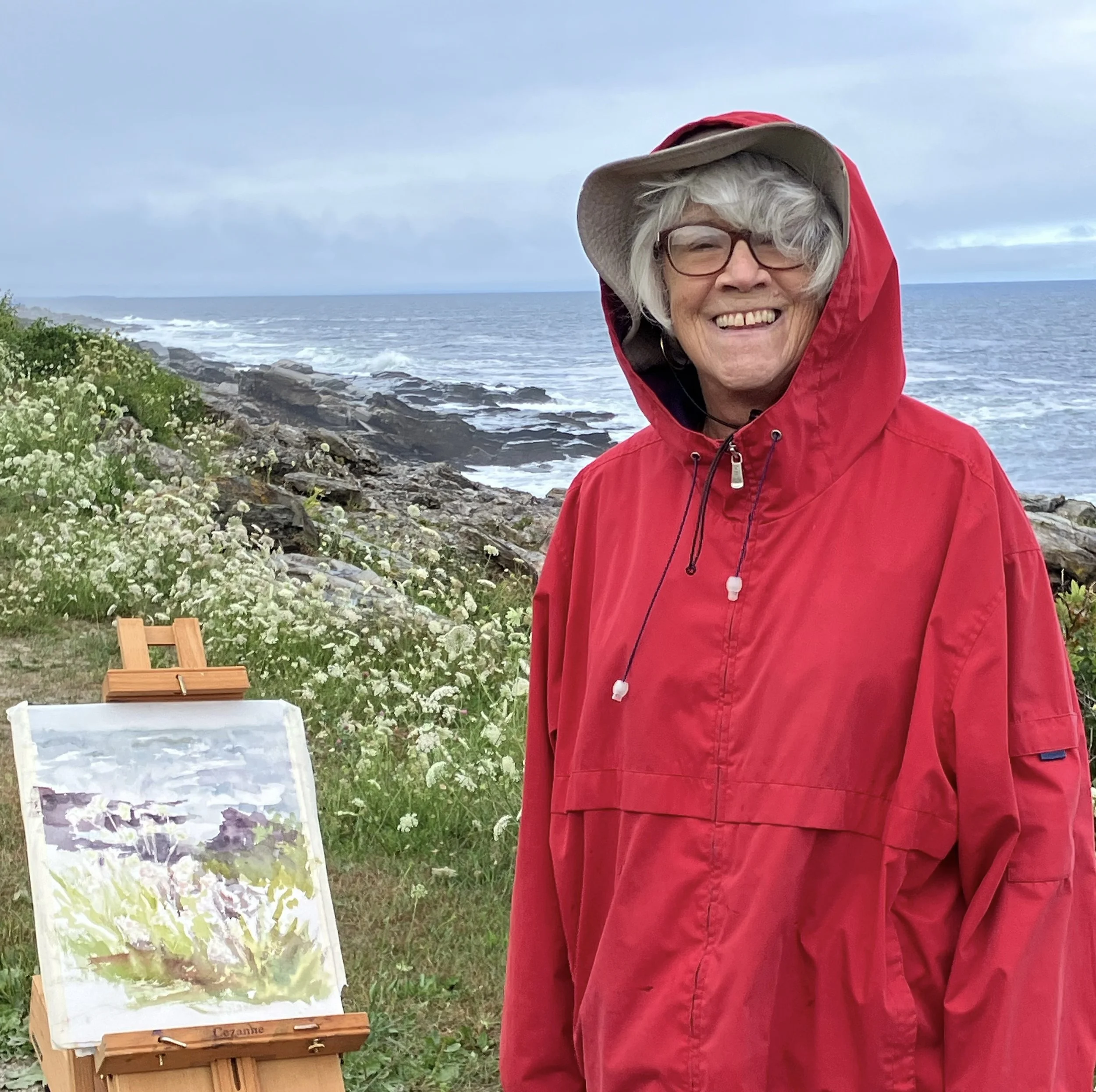That's me! Painting Maine!
