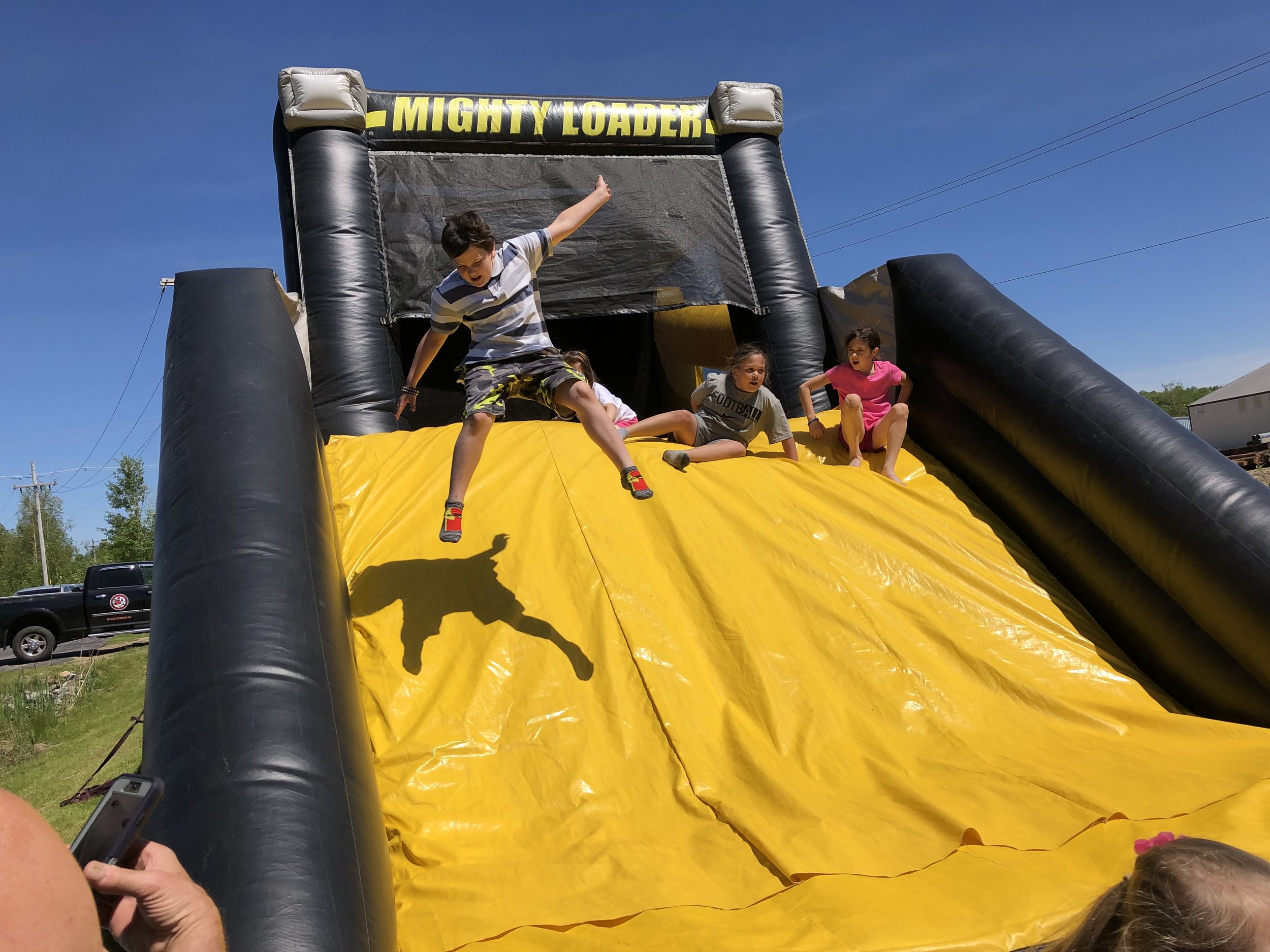   When kids at Saturday's annual Tupper Lake Police Department Bike Rodeo and Celebration of Youth weren't eating or riding their bikes in various road courses, they were probably bouncing, sliding and jumping on three large inflatable attractions co