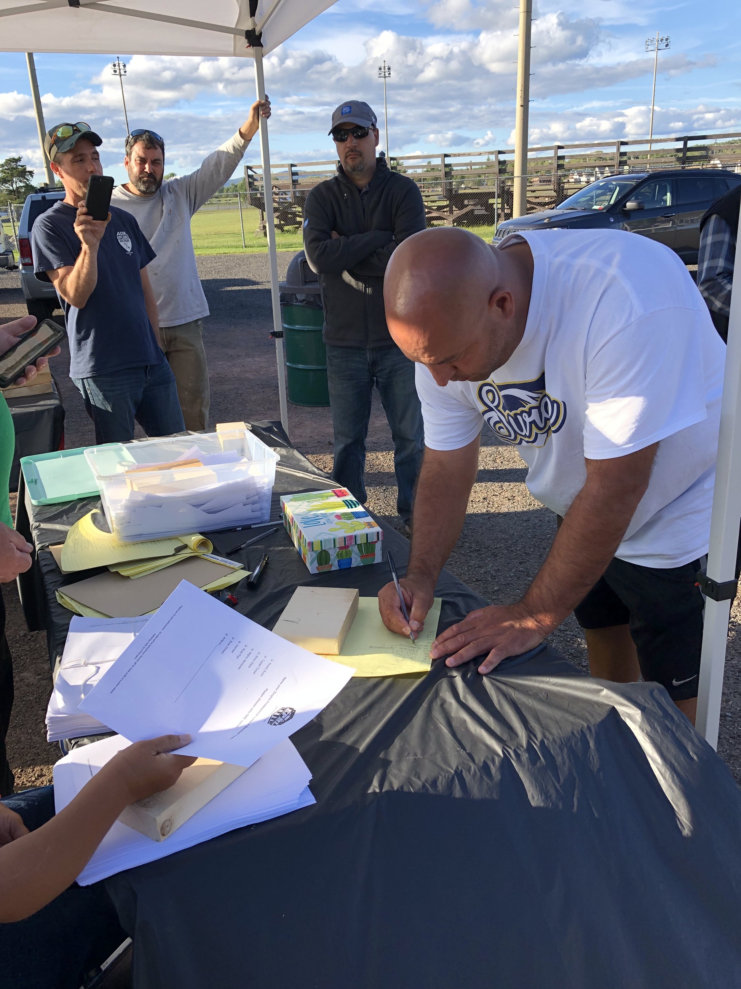   Trustee David “Haji” Maroun, who heads the local Empire League committee, was the 646th and last person to vote Saturday. Mr. Maroun directed the event that day, with the help of about a half dozen or so volunteers.  