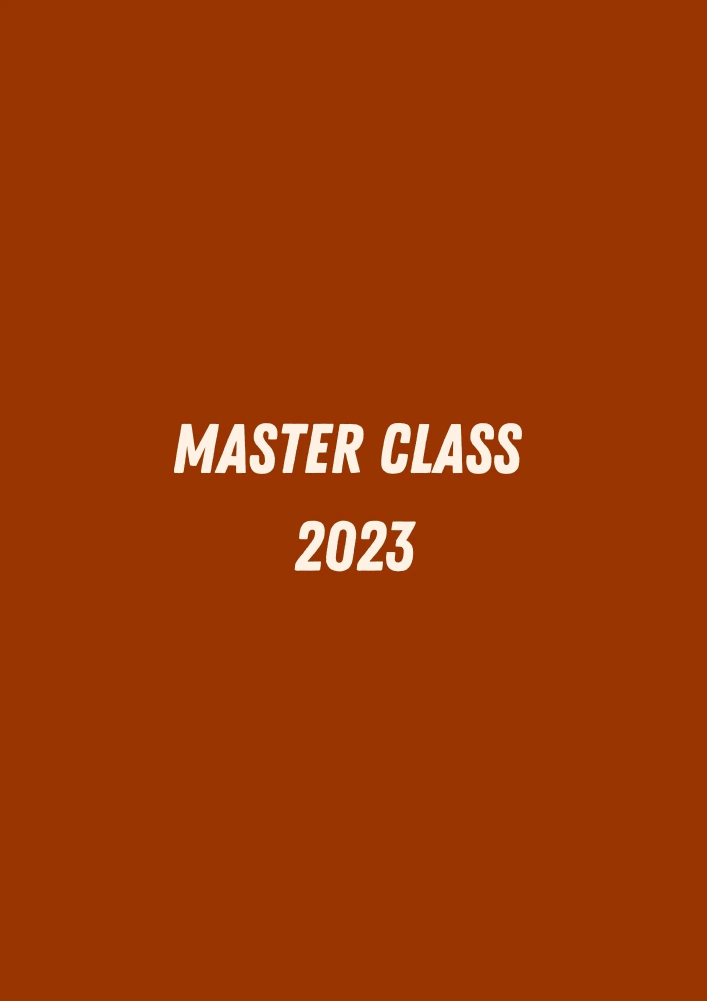 Master Class Ticket