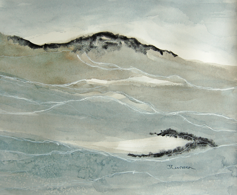 Abstract Watercolor Landscape 7 Jean Lurssenwatercolorartist