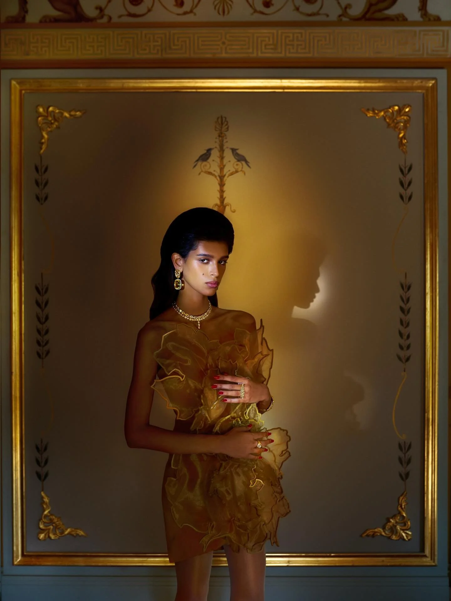 New commercial campaign for @dimajewellery 2026 ; Photographed at the historical 1907 Aisha Fahmy Palace in the heart of Cairo. 

Photography &amp; Creative Direction: @bassam_allam
Styling: @ahmedwsorour
Model: @enjiiezzat
Makeup: @agneshkah
Hair: @