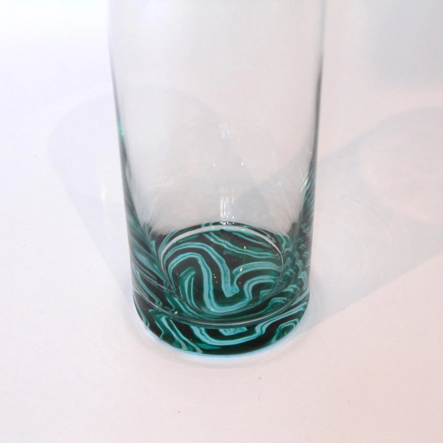 Margot Lar - Vintage Gold Rim Malachite Base Glass — Jonathan Rachman Design