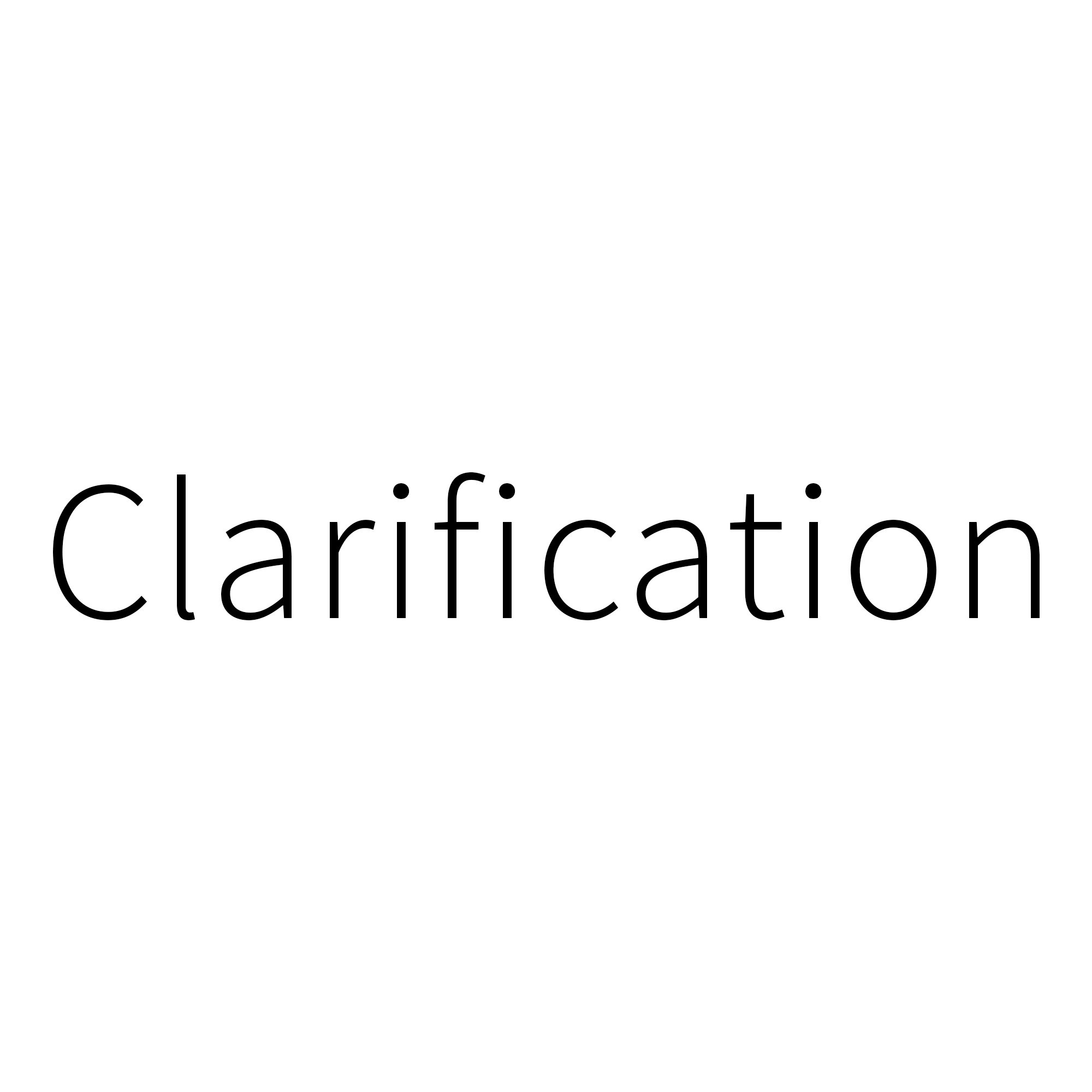 Clarification