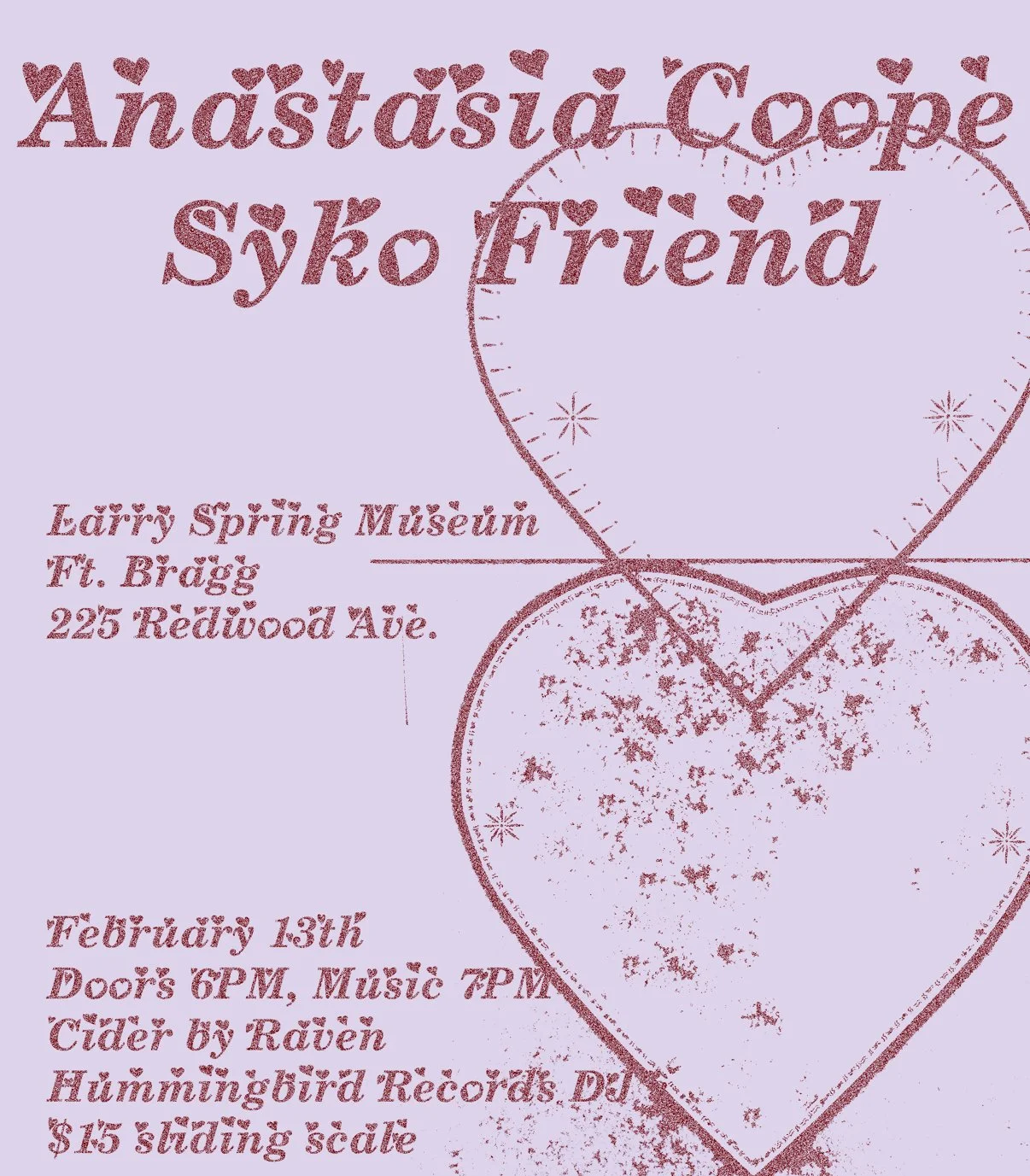 Live music with Anastasia Coope and Syko Friend