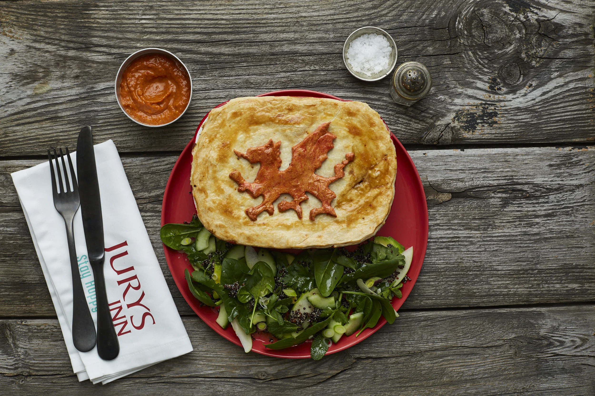 Flame Dragon Pie Recipe Development and Styling: PR for Jury's Inn and One Green Bean