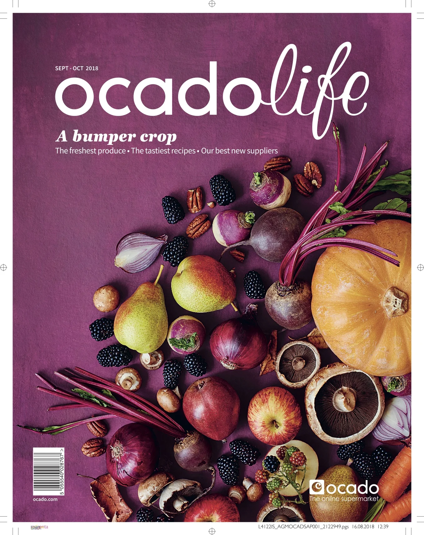 Ocado Life Cover Sept/ Oct 2018 with Stuart Ovenden