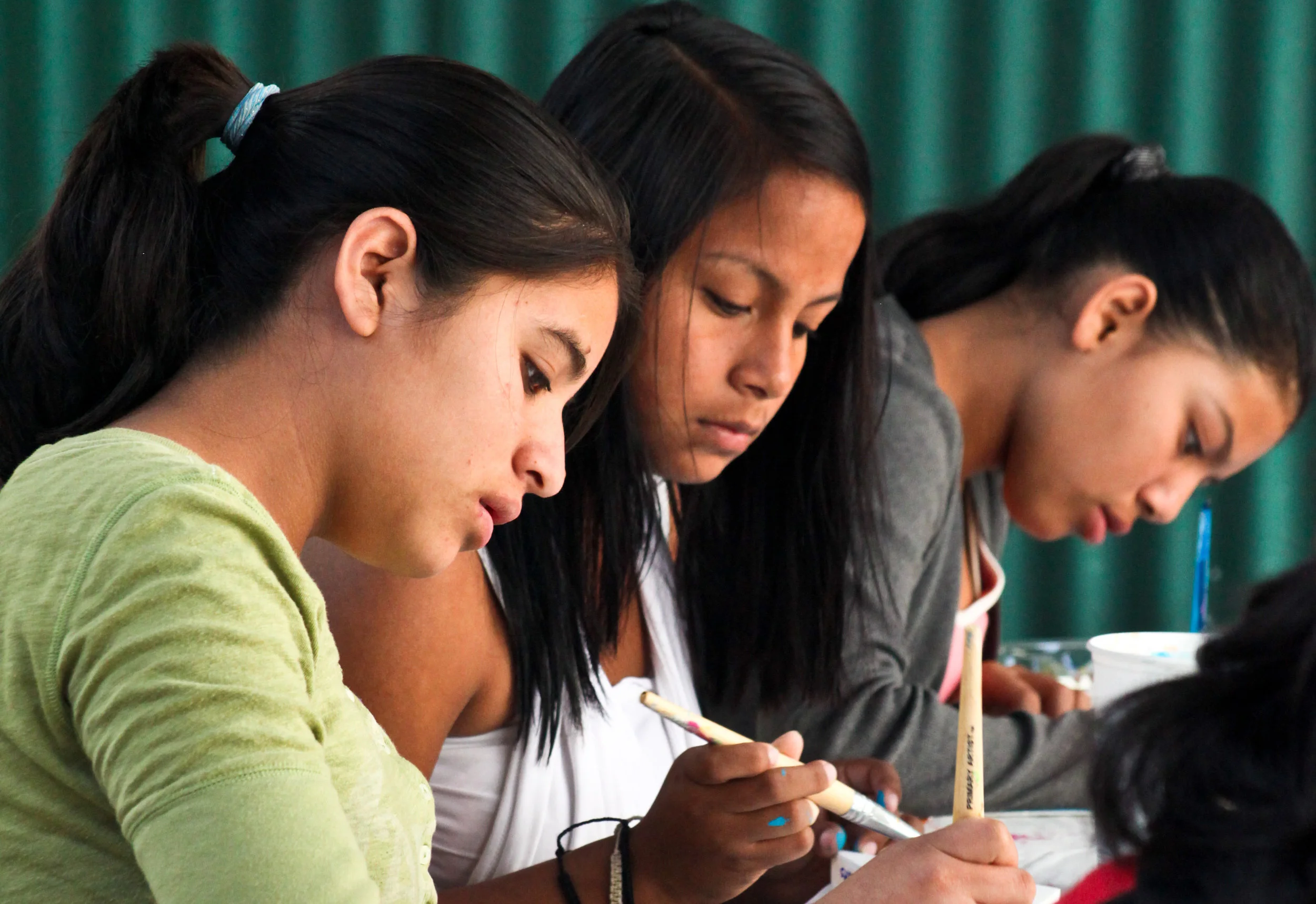 The Madre Project Participants Evelyn, Katy and Irina Guatemala City, Guatemala Photo by James Lawrence