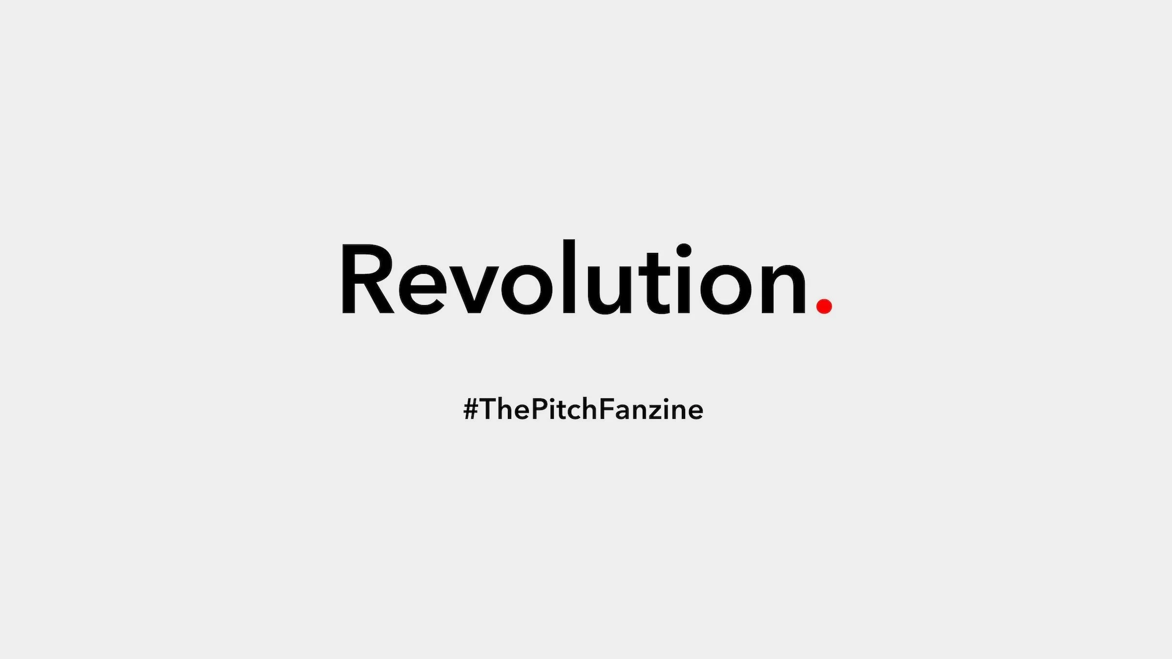 We are in a revolution