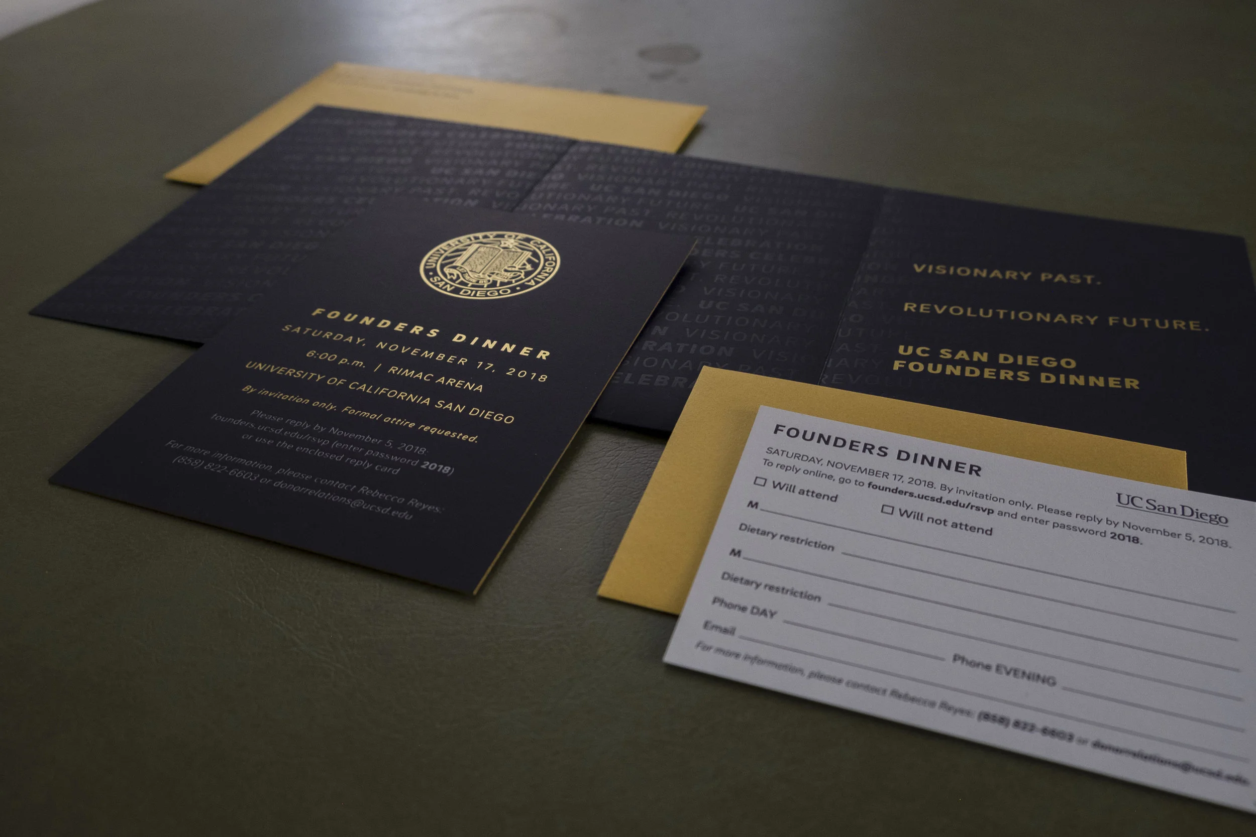 2018 Founders Dinner Invitation Suite