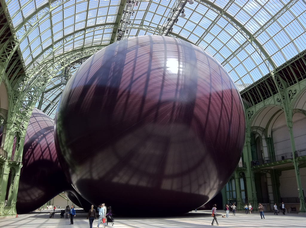 Leviathan, by Anish Kapoor in the Grand Palais, Paris.