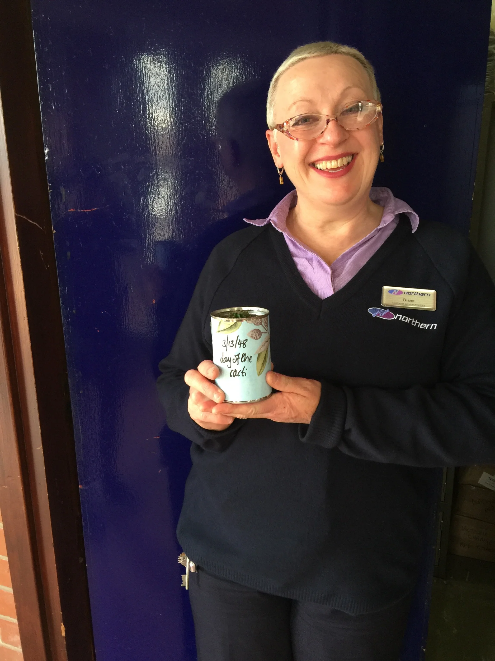 Di - ticket lady at Hazel Grove and former singer with legendary glam punk band Alien Tint