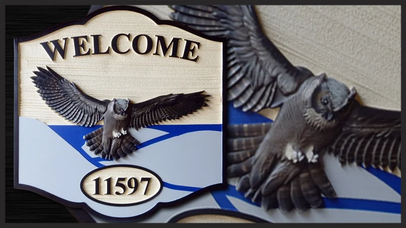 Welcome Owl Sign