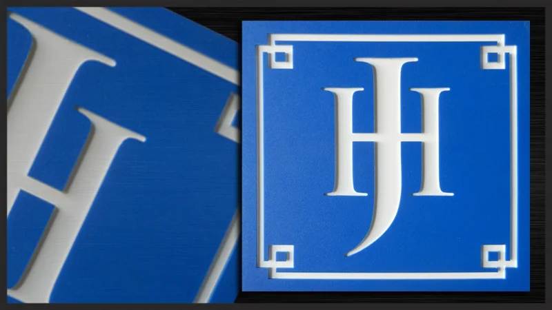 HDPE Monogram Sign Blue/White/Blue