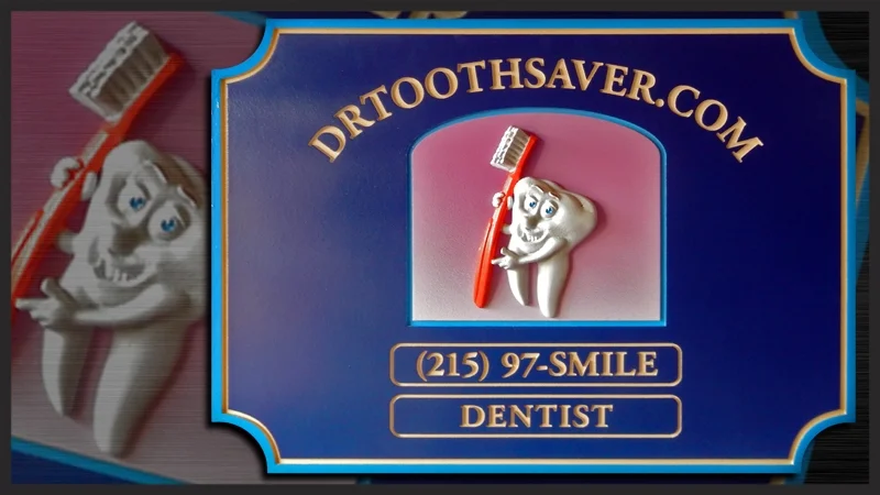 Engraved Dr. Toothsaver.com HDU Sign