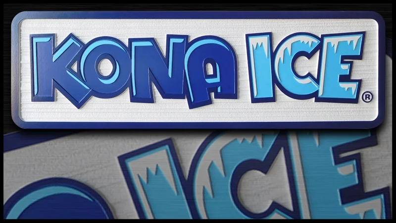 HDU Sand Blasted Kona Ice Sign
