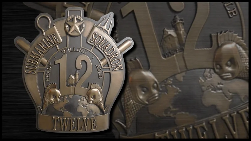 Full 3D Carved Squadron Plaque with Bronze Metal Coating