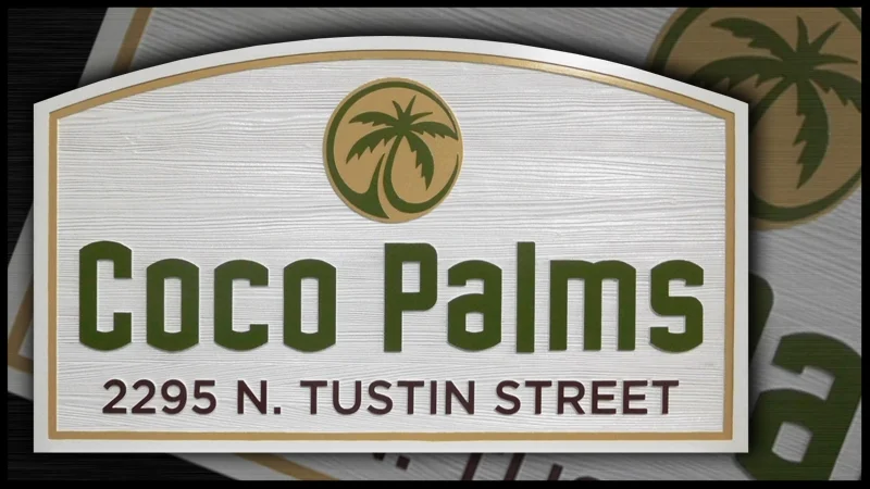 Sandblasted Cedar Wood Monument Sign