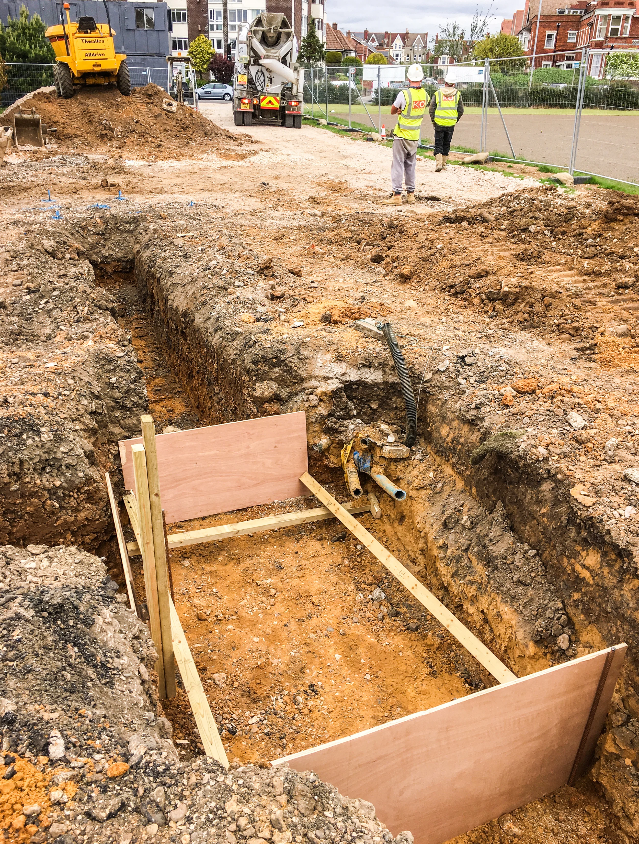 Concrete for the mass foundations arrives