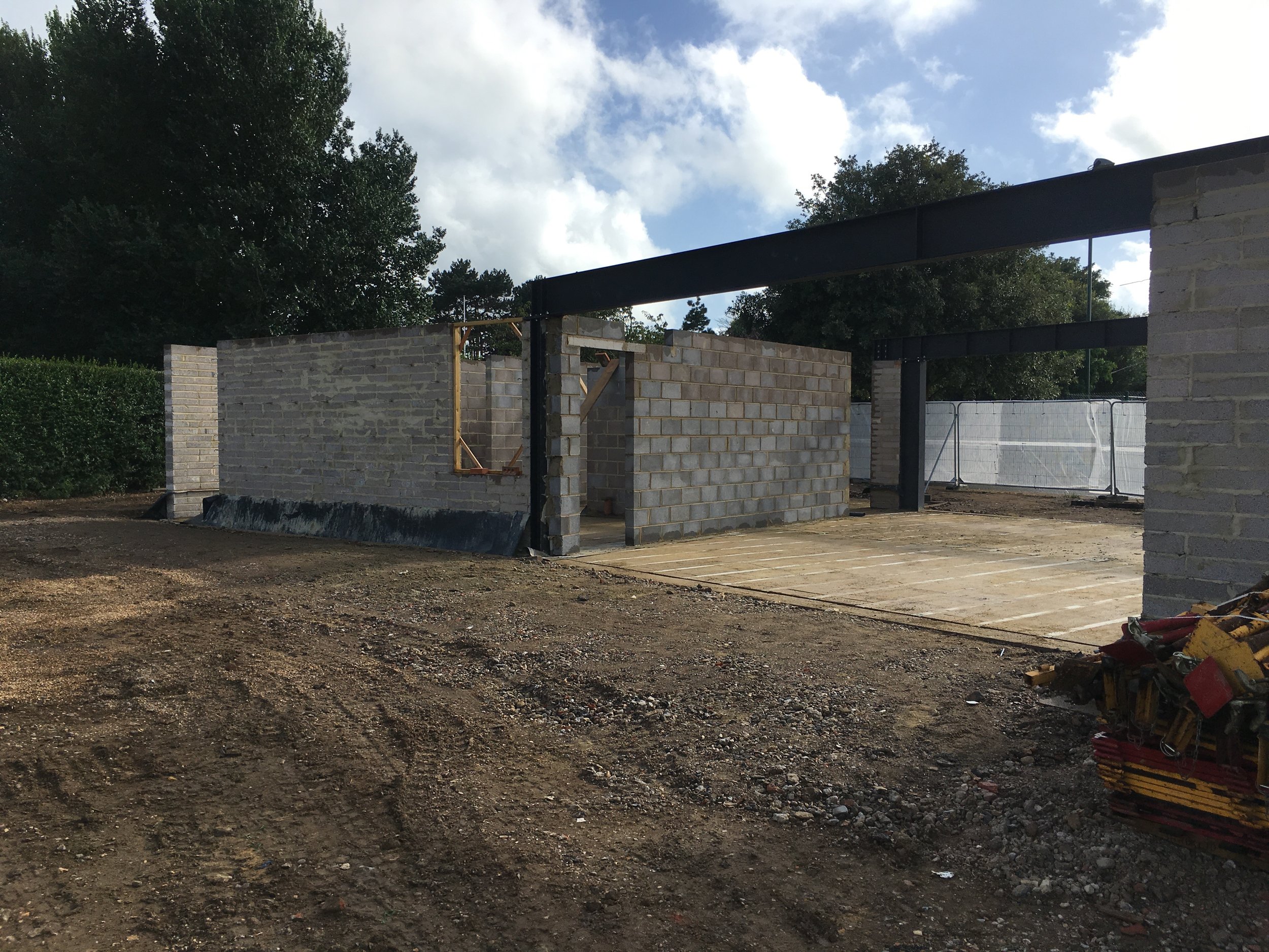 Ready for in situ concrete first floor slab.