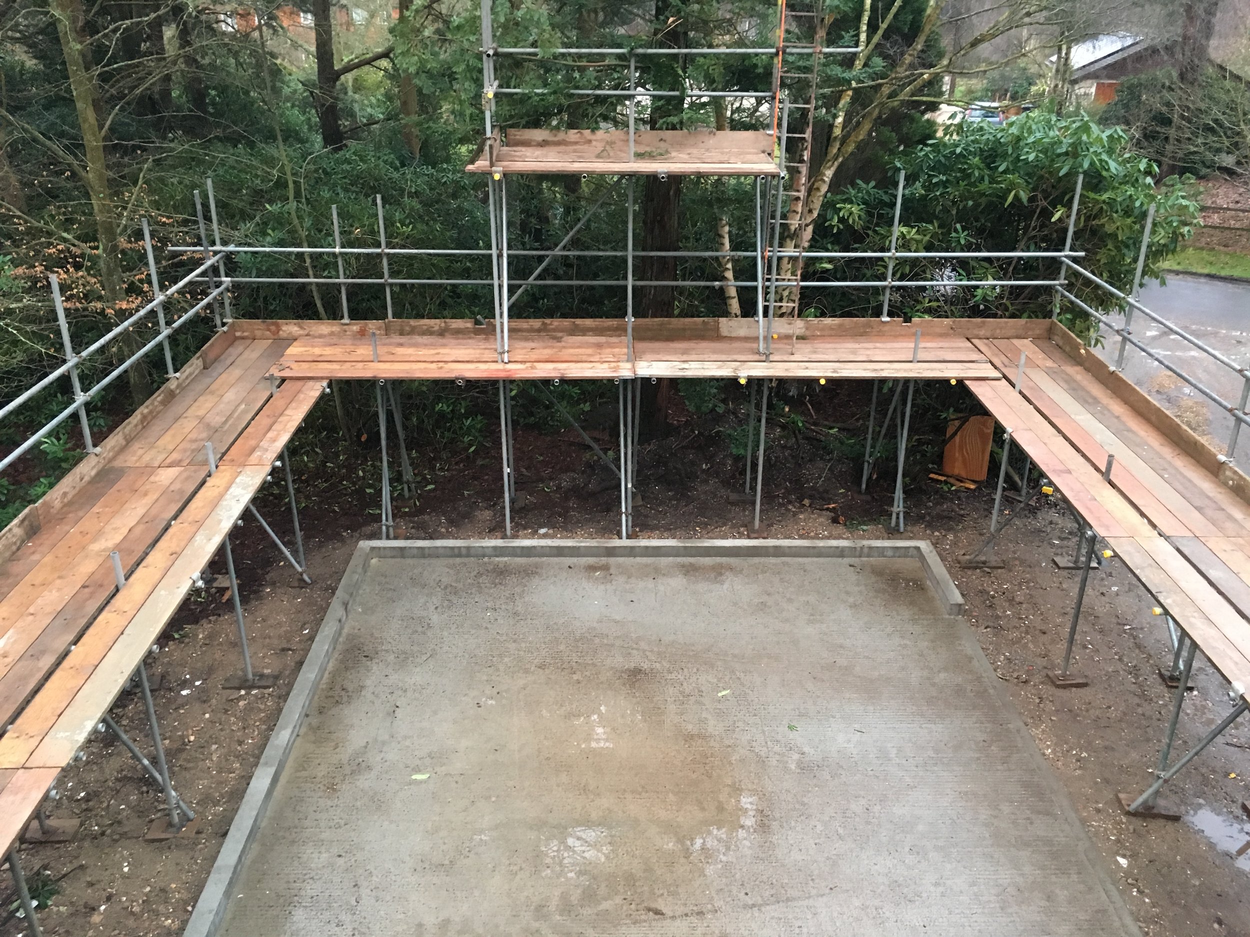 Scaffold up ready for Industree Carpentry