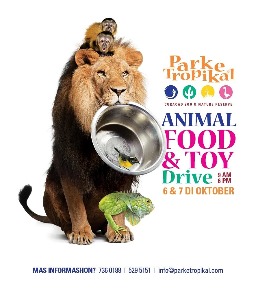 Poster for the Curacao Zoo's annual food drive charity