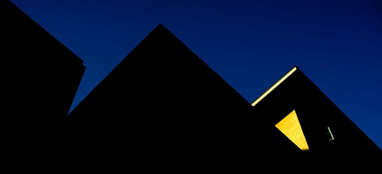 minimalistic shapes of building, chromasynthesis series