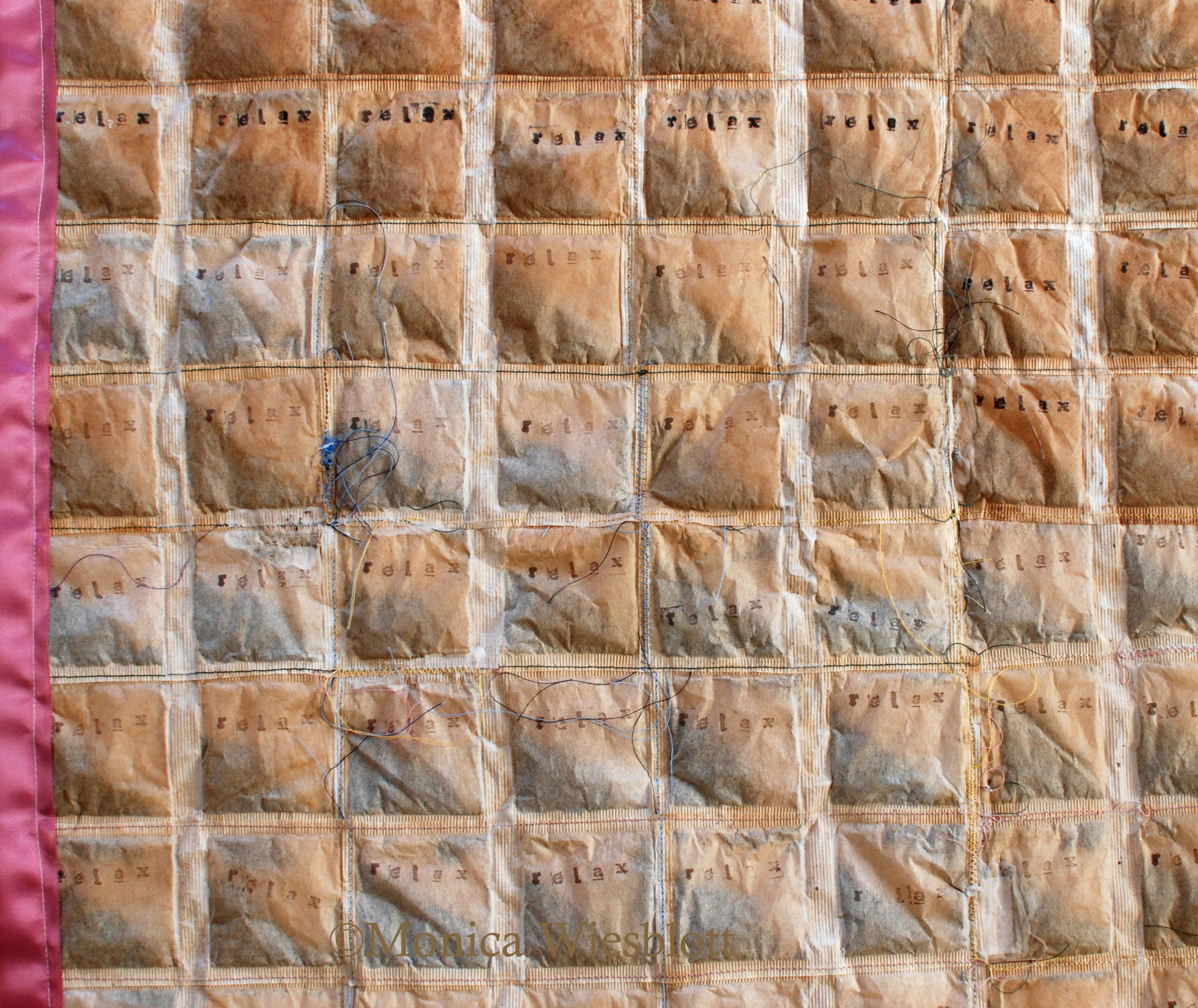 Detail image of "tear stained quilt"