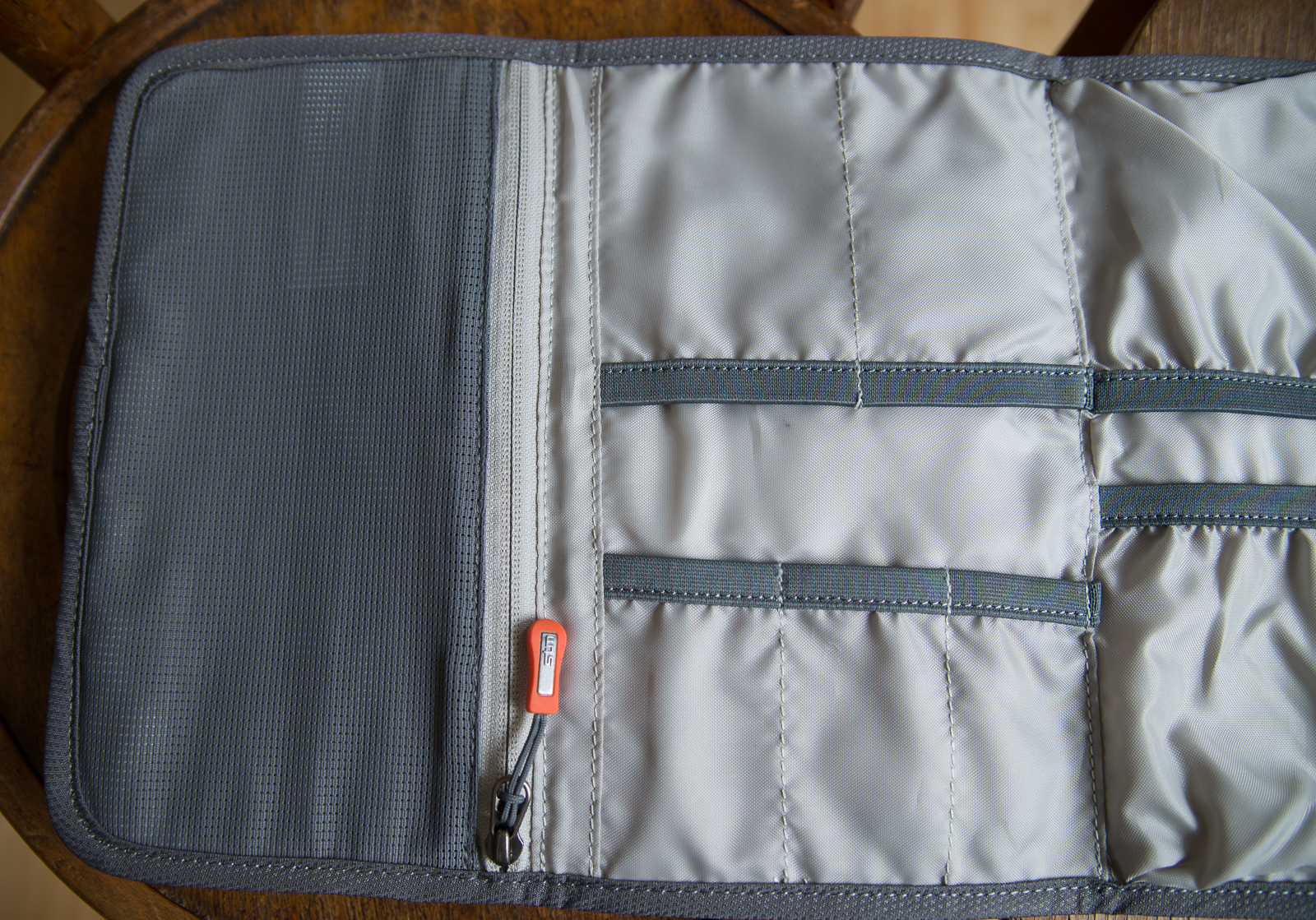 There are a few crooked stitches. 