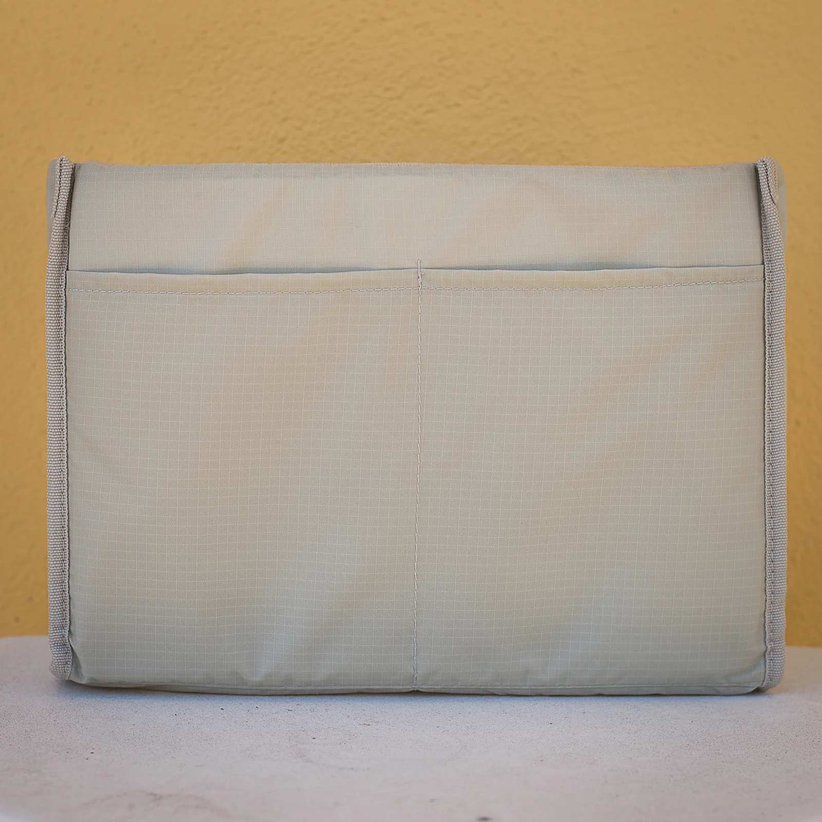 The removable insert with 2 slip pockets on this one side. 