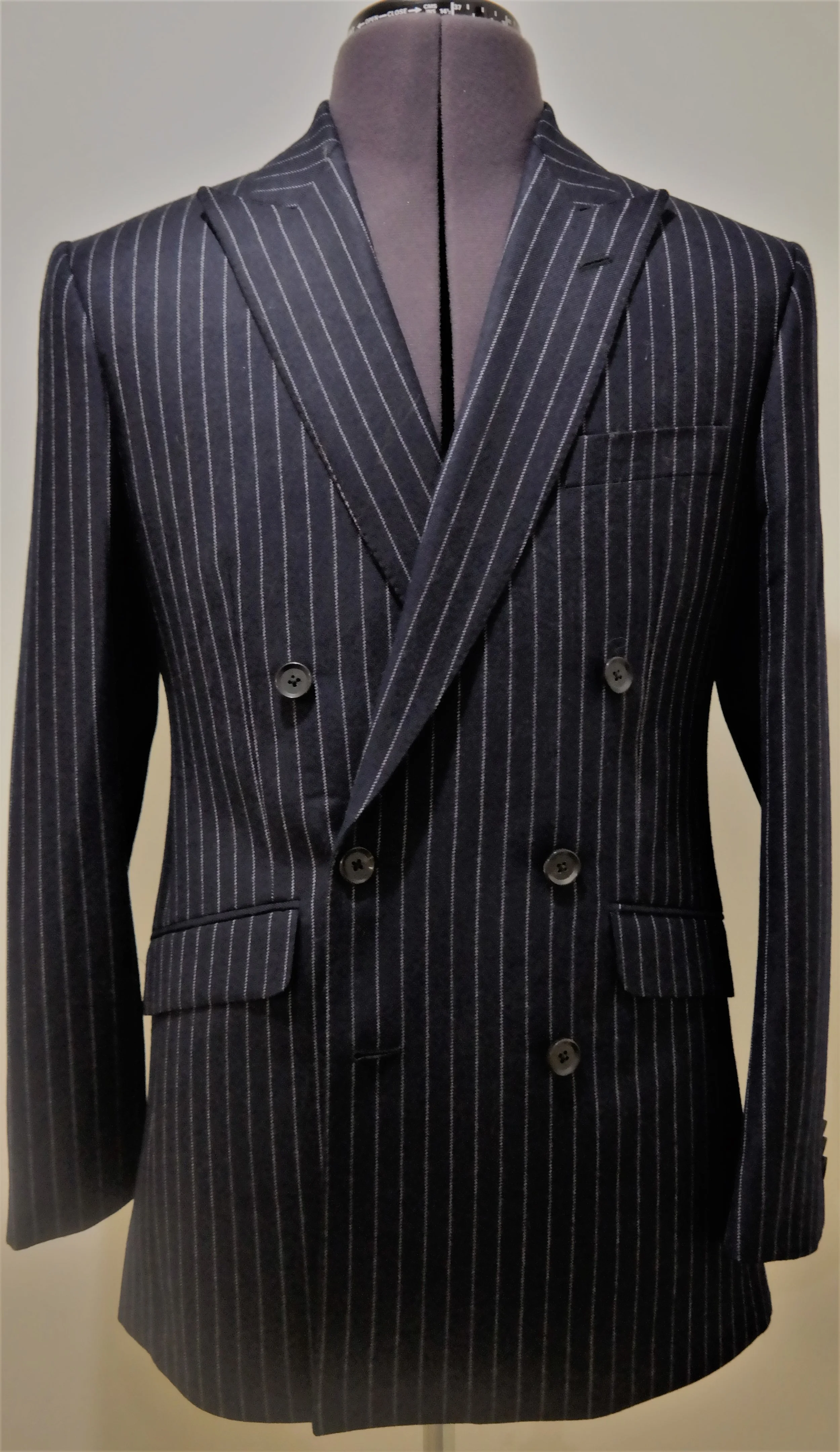 Dugdale Brothers Double Breasted Chalk Stripe Suit