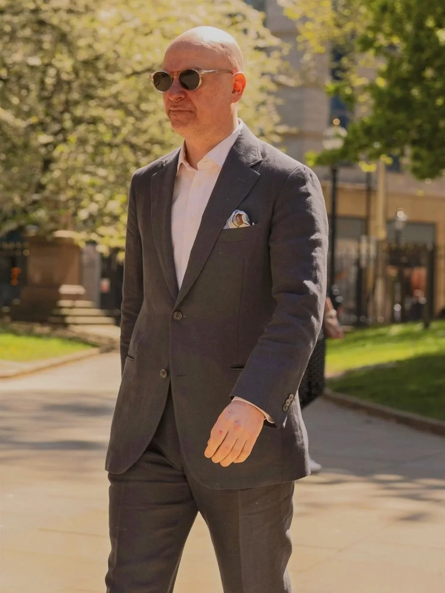 Brisbane Moss Linen Suit by Colmore Tailors