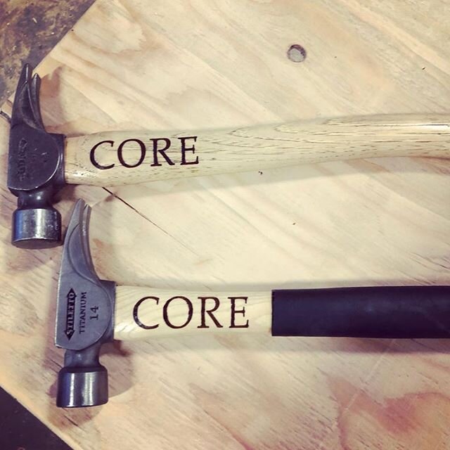 Thank you @mettleandwoodfurniturecompany We love our custom hammers! .
.
.
#hammer
#mytuolumnecounty 
#supportlocal
#coreinspection 
#homeinspector