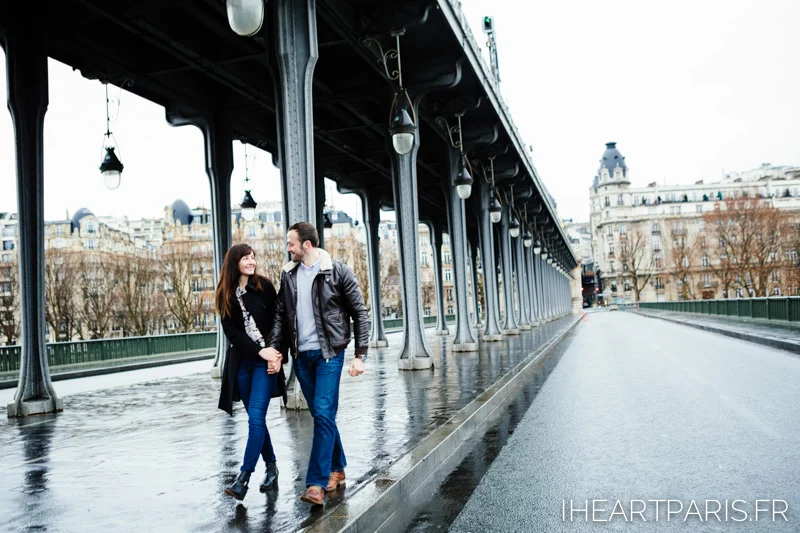 Paris Photographer Engagment Bir Hakeim Couple iheartparisfr