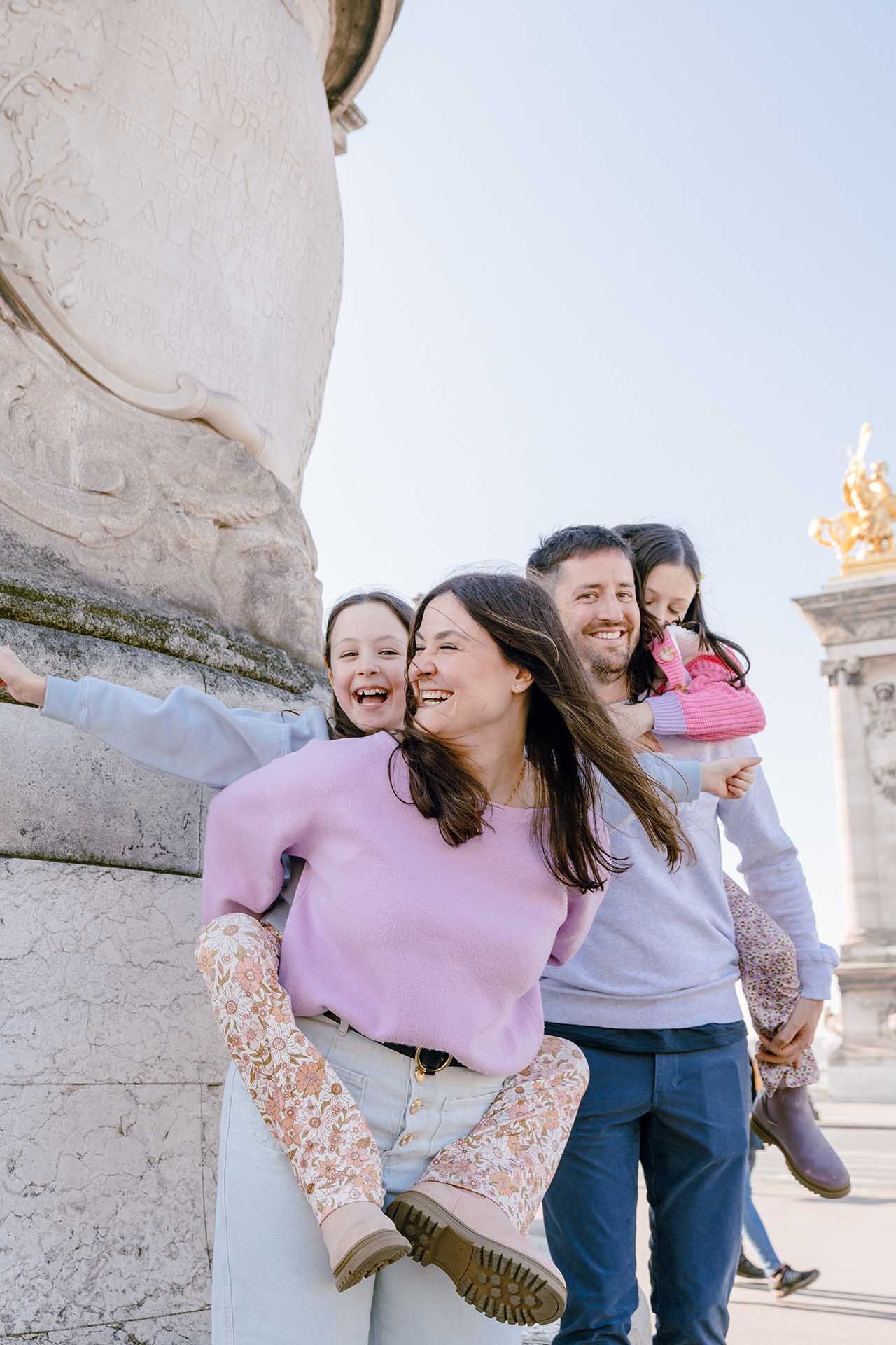 Family Paris Photoshoot Alexander 3 Bridge