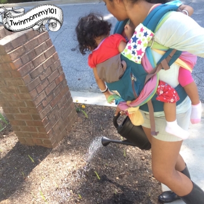 Talking about how plants grow AND getting my flowers watered at the same time... (20 months)