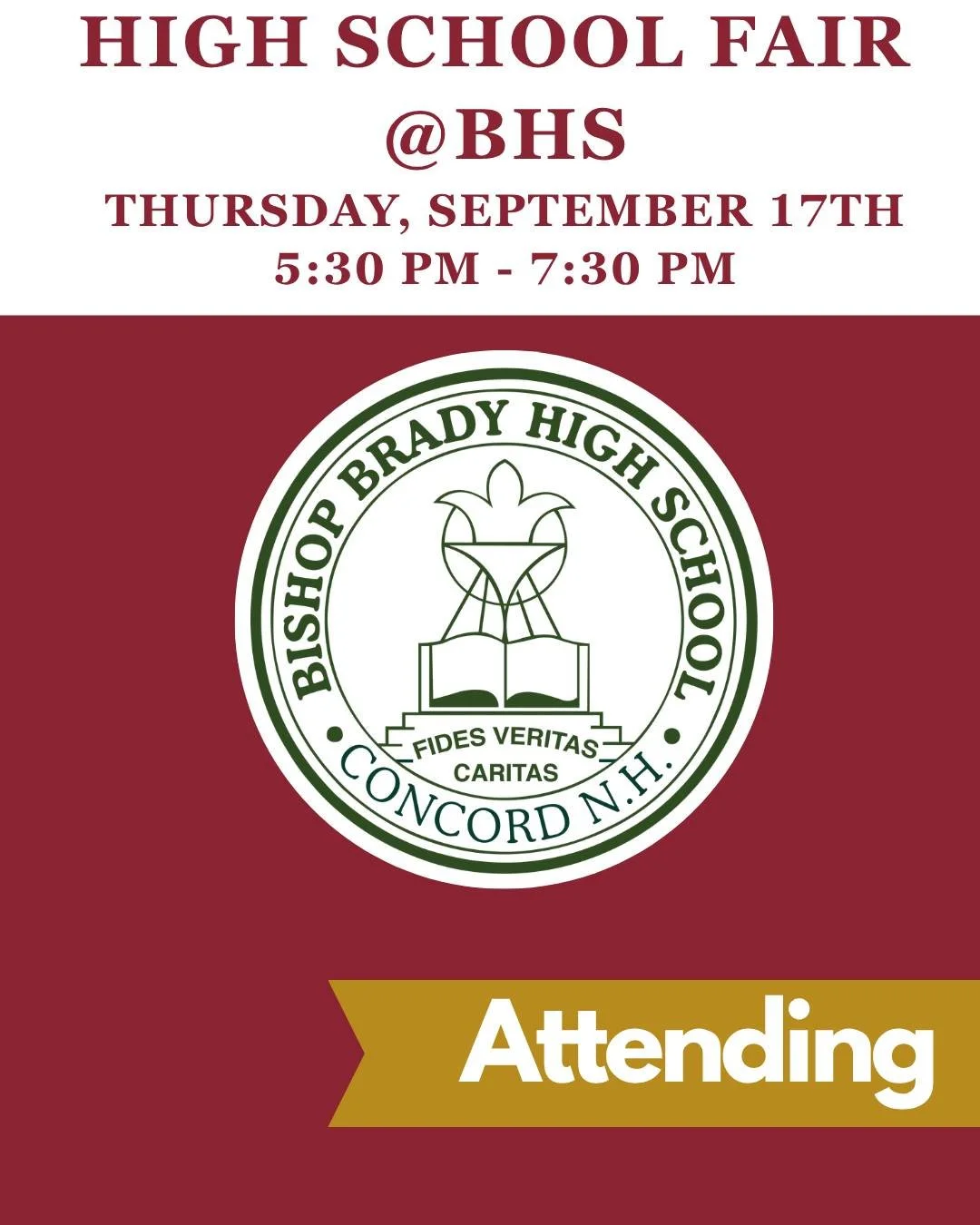 Bishop Brady will be attending our High School Fair - will you?

@bishopbradyhs  Bishop Brady High School