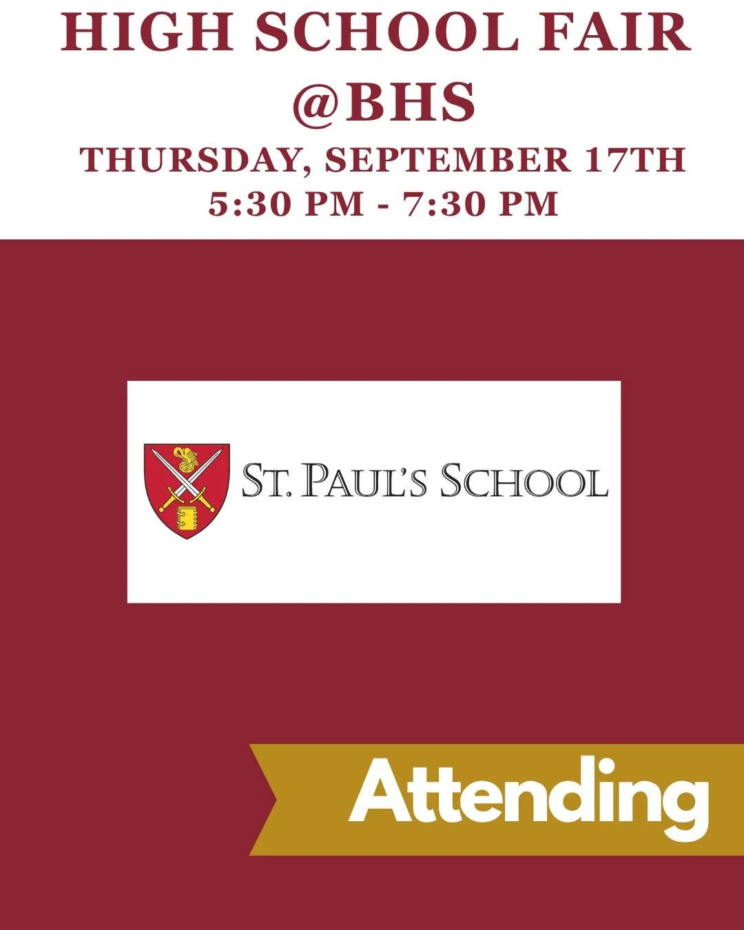 SPS will be attending our school fair - will you?

@stpaulsschoolnh  St. Paul's School - New Hampshire