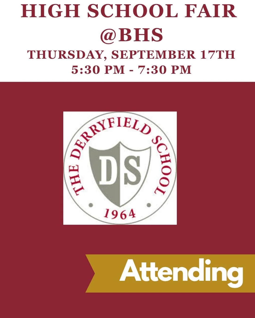 Derryfield will be attending the High School Fair - will you?

The Derryfield School