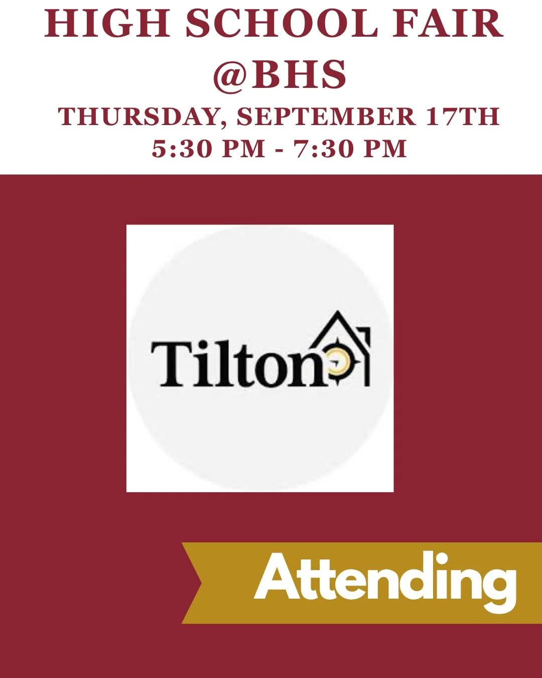 Tilton will be attending our High School Fair - will you?

@tiltonschool Tilton School