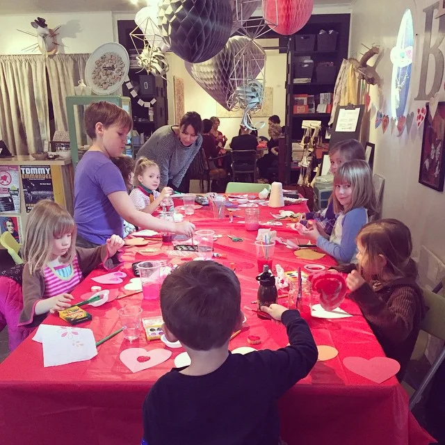 Hopscotch craftalong with Anna Ura (kids in one room, adults in the other!)