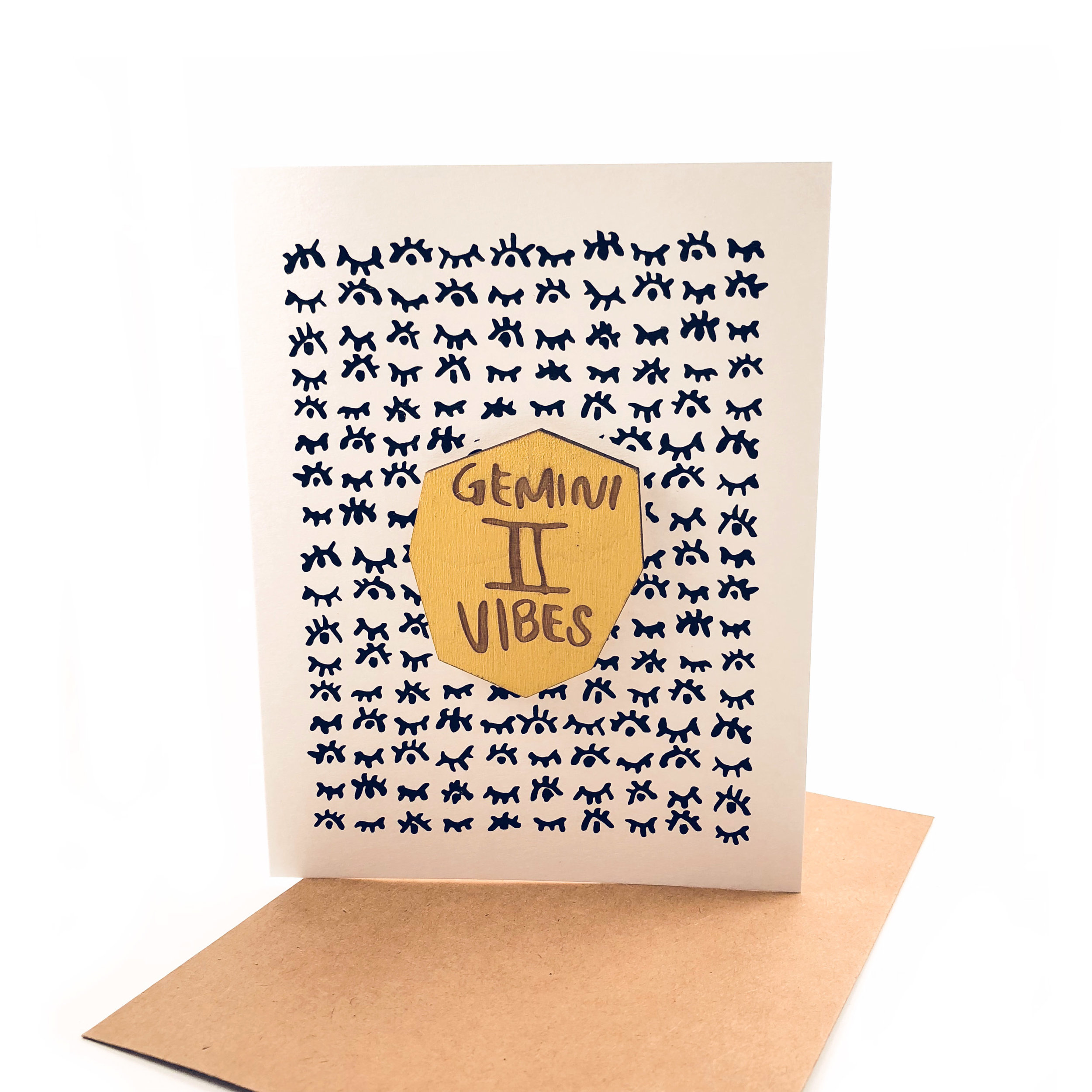 GEMINI VIBES ASTROLOGICAL MAGNET CARD LASERCUT