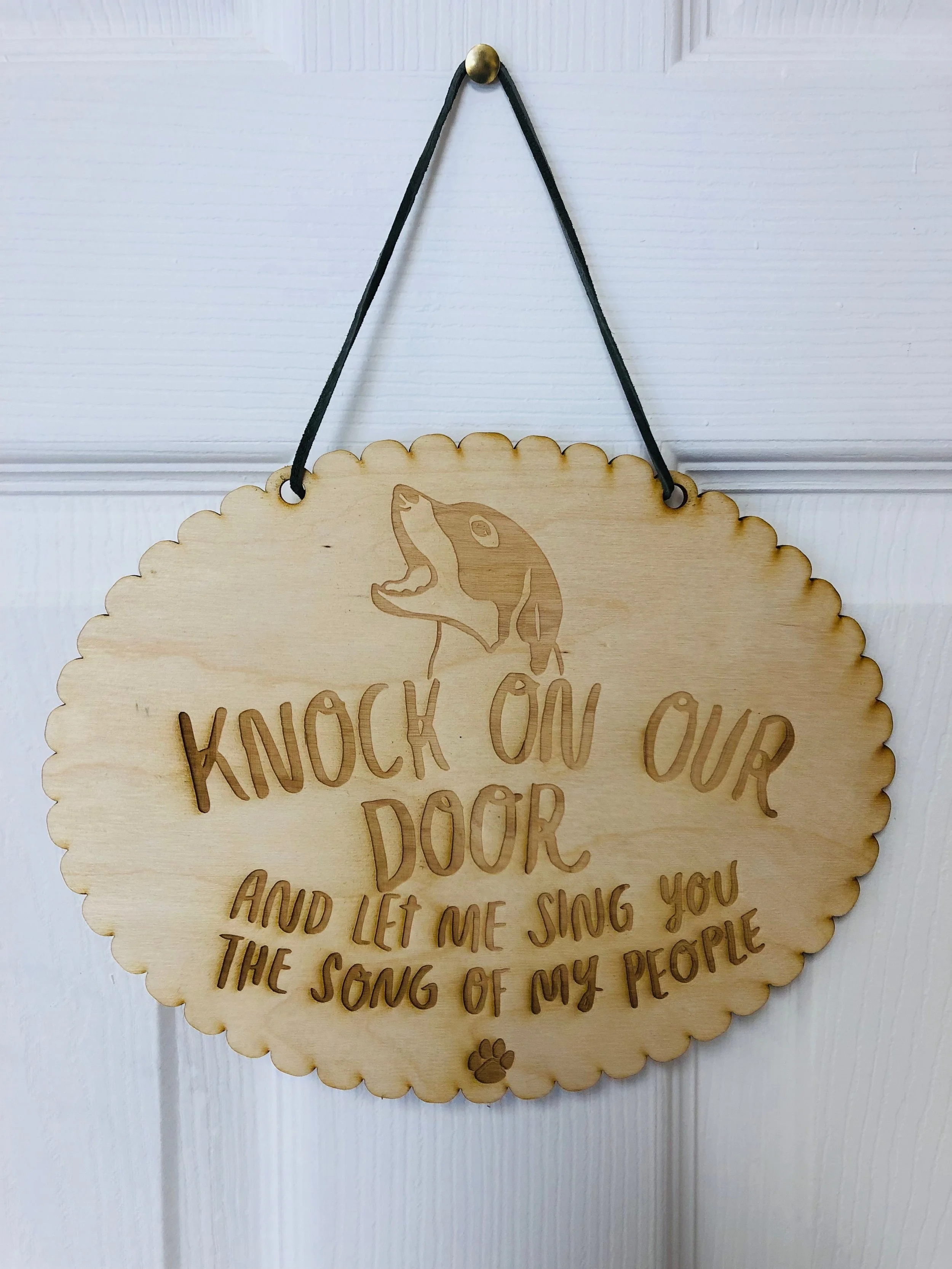 Dog Door Hanger Custom Lasercut Snowmade
