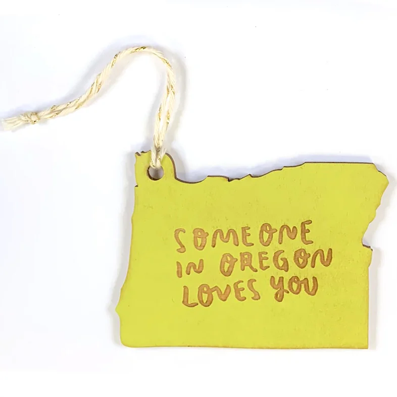 Someone in OREGON Loves You Ornament