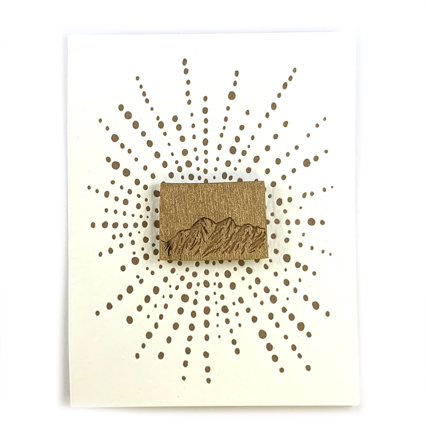 Letterpress Card with Mini Colorado Magnet