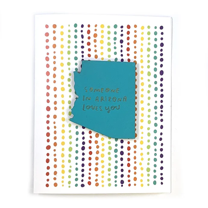 Pride Card with Someone in Arizona Loves you Magnet