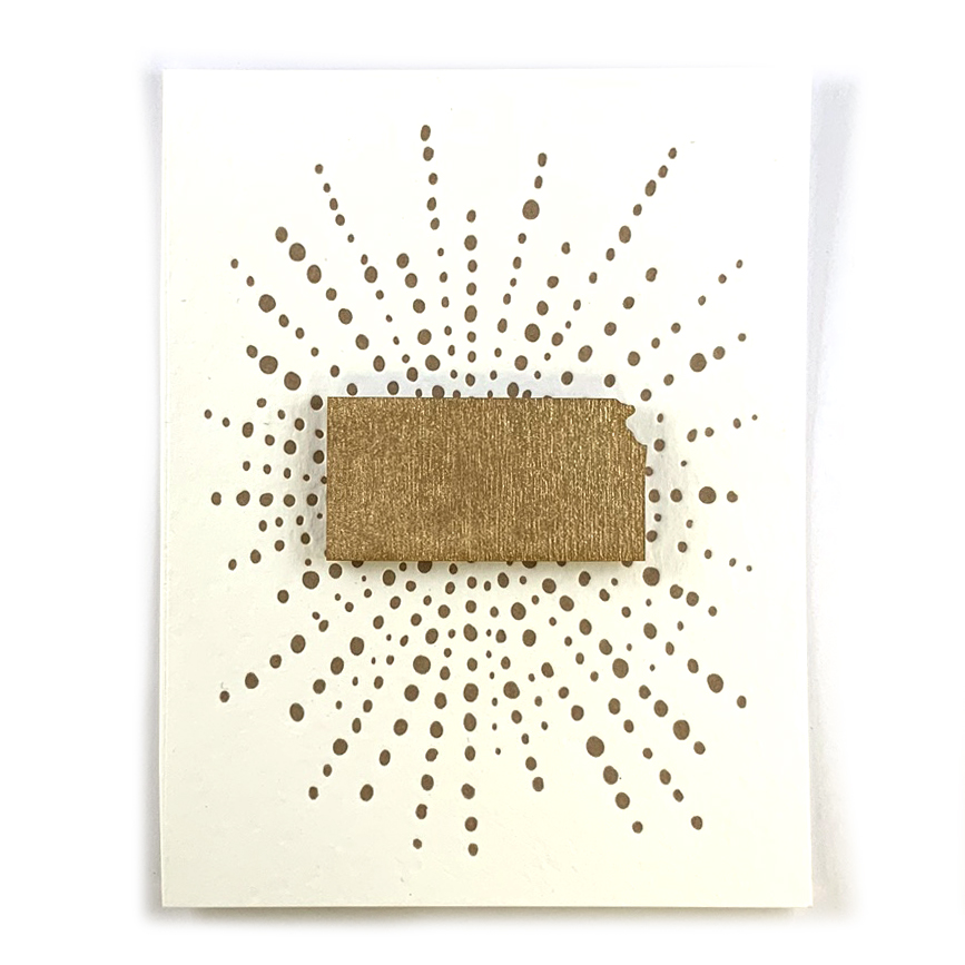 Letterpress Card with Mini Kansas Magnet