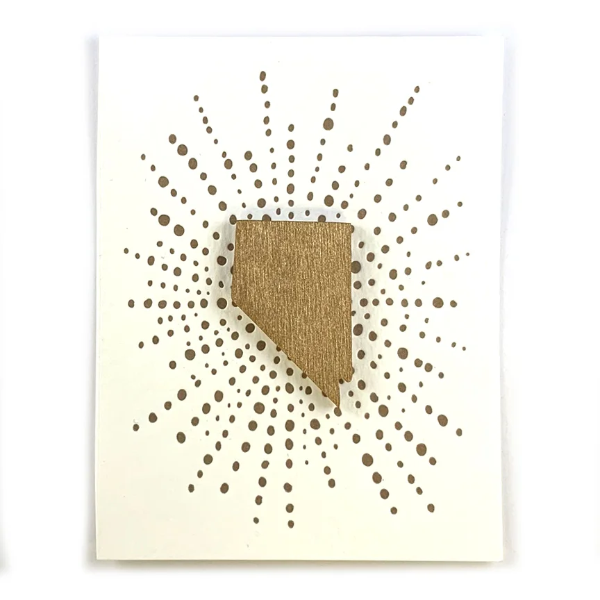Letterpress Card with Mini Nevada Magnet