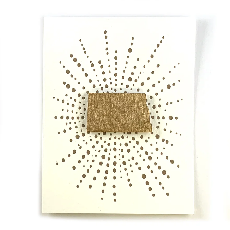 Letterpress Card with Mini North Dakota Magnet